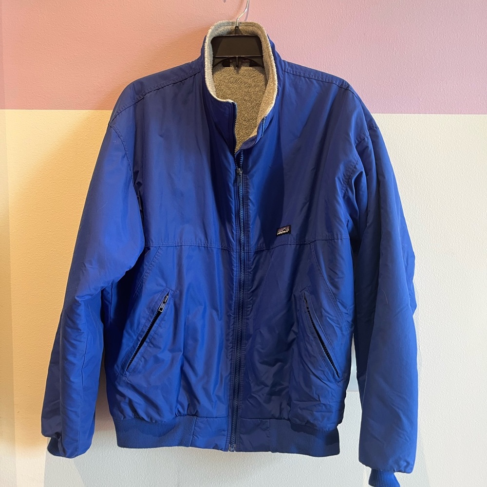 Vintage Patagonia Men's Royal Blue Puffer Jacket